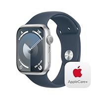 Apple Watch Series 9 GPS 45mm Silver Aluminum Case with Storm Blue Sport Band - S/M with AppleCare+ (2 Years) Apple Watch Series 9 GPS 45mm Silver Aluminum Case with Storm Blue Sport Band - S/M with AppleCare+ (2 Years)