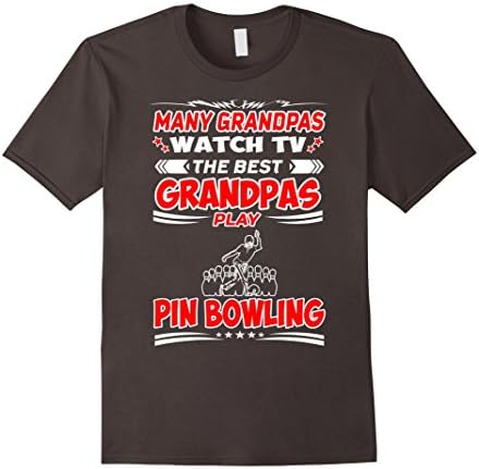 Mens Many Grandpas Watch TV Best Pin Bowling Outdoors Tshirt 2XL Asphalt