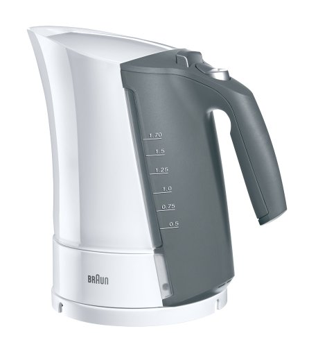 Braun Household MultiQuick 5 WK 500 WH Wasserkocher - 3000 Watt Teekocher mit Schnellkochsystem kocht Wasser in 35 Sekunden, Anti-Kalk Filter, Abschaltautomatik, 1,7 Liter, WeiÃ