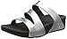 FitFlop Women's Superjelly Twist Slide Sandal, Silver Mirror, 7 M US