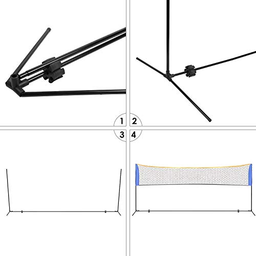 image for Fastdisk 13.5ft Portable Badminton Net Beach Volleyball Tennis Competi