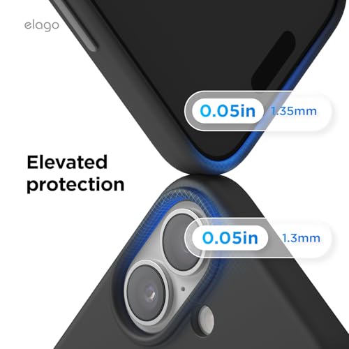 elago iPhone 17 (6.3") Magnetic Liquid Silicone Case - MagSafe Compatible, Shockproof, Slim, Soft-Touch Finish (Black)