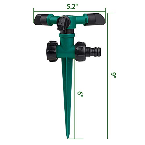 Awpeye 2 Pack Lawn Sprinklers for Garden, 360 Rotating Water Sprinkler