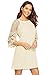 MakeMeChic Women's Casual Crewneck Half Sleeve Summer Chiffon Tunic Dress Brown XXL