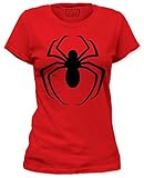 Juniors: Spiderman - Black Logo Juniors (Slim) T-Shirt Size M