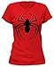 Juniors: Spiderman - Black Logo Juniors (Slim) T-Shirt Size M