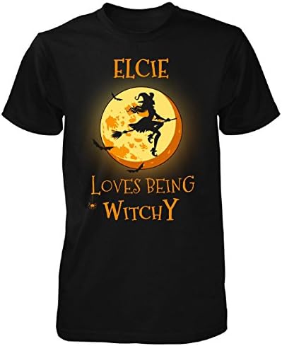 Elcie Loves Being Witchy. Halloween Gift - Unisex Tshirt Black L