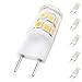 Bonlux LED G8 Light Bulb 2 Watts Warm White T4 G8 Base Bi-pin Xenon JCD Type LED 120V 20W Halogen Replacement Bulb for Under Counter Kitchen Lighting, Under-Cabinet Light, Puck Light (Pack-5)