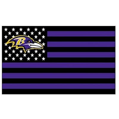 NFL Baltimore Ravens Stars and Stripes Flag Banner 3X5 FT USA FLAG, White