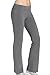 Women's Running Yoga Pants Fitness Trousers Boot-cut Black Grey