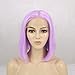 ZHANGXIUZHU WIG 10inch Fashion Light Purple Bob Hair Synthetic Hair Lace Front Wig For Women 150% Density