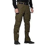 FREE SOLDIER Outdoor Men Teflon Scratch-Resistant Pants Four Seasons Hiking Climbing Tactical Trousers(Dark Green 37.5W / Large)