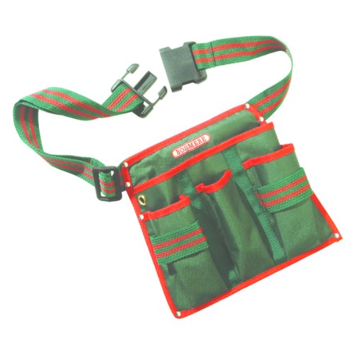 Bosmere N543 4-Pocket Pruner Tool Belt, Fits Waist from 32-Inch to 44-Inch, Green with Red Piping