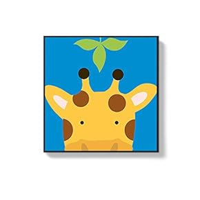 Framed Canvas Wall Art for Living Room, Bedroom Cute Cartoon Animals Canvas Prints for Home Decoration Ready to Hanging - 16x16 inches