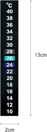 Jagowa Stick-On LCD Thermometer Strips 4 Pack 10-40C Adhesive Temperature view 2