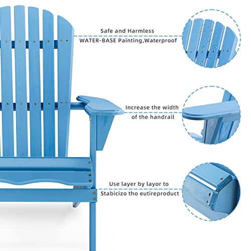 Wood Folding Adirondack Chair, Canadian Cedar Outdoor Patio Lounger
