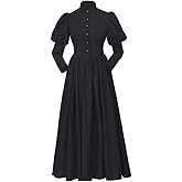 CosplayDiy Women Gothic Victorian Dress Renaissance Ball Gown Costume Black Victorian Mourning Dress