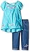Nannette Little Girls' 2 Piece Poplin Top with Jean Set