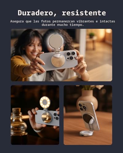 TELESIN C03 Magnetic Selfie Light, Selfie Light for iPhone/Android | Phone Light with 3 Lighting Modes, Portable LED Selfie Light for Selfies/Photography/Zoom Calls