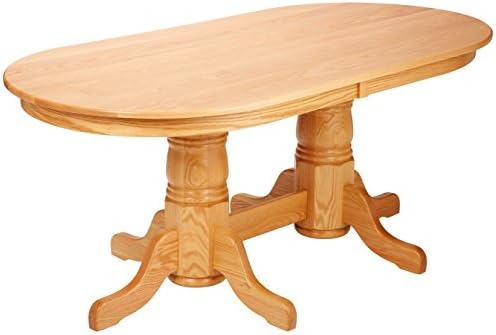 Dooley S En7236dbd 4 Solid Oak Double Pedestal Oval Dining Table
