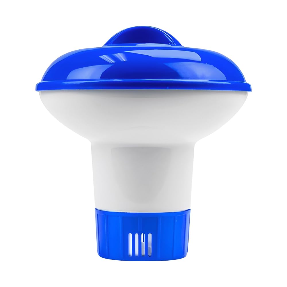 Chlorine Dispenser, 5 inch Floating Chlorine Dispenser, Floating Tank Filter, Blue