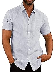 COOFANDY Men's Casual Button Down Shirt Chambray