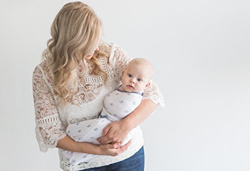 image for Amazing Baby Swaddle Blanket with Adjustable Wrap, Set of 3, Tiny Anch