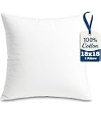 Foamily 18x18 Inch Throw Pillow Inserts - Polyester Microfiber Filling, Hypoallergenic, Made In USA, For Decorative Shams