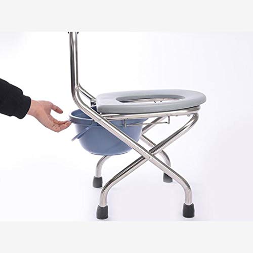 Commode Chair Old Man Foldable Toilet Bowl Pregnant Woman Stainless