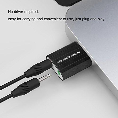 image for USB Audio Adapter, VANDESAIL USB2.0 External Stereo Sound Card 7.1 wit