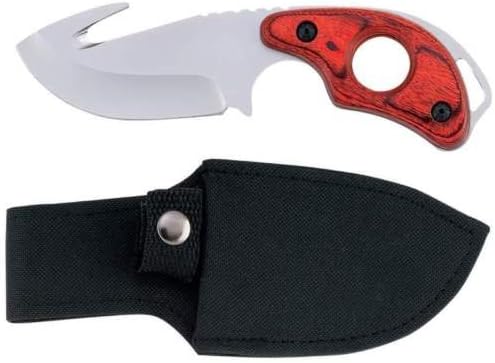 Gut Hook Skinning Knife - Stainless Steel 3 1/4" Skinner Blade Hunting