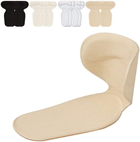 LOLOC 8 Pairs Adhesive Back Heel Pads-Heel Grip Liners, Heel Cushion Insoles for High Heels Blisters