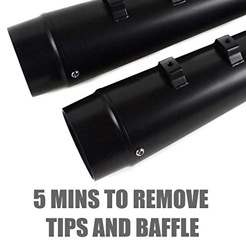 SHARKROAD 4.4" LargeOutlet Black Megaphone Slip On Muffler Exhaust For