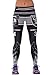 COCOLEGGINGS Ladies 3D Digital Print Football Leggings Grey Free Size