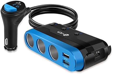 Te Rich シガーソケット 3連 ヒューズ 10a 1w Usb2 1a Qc3 0 Type C Pd 12v 24v 電圧計 延長コード 1m 一括 個別スイッチ付 分配器 急速充電 カーチャージャー 車載充電器 増設 電源ソケット 脱着スタンド 分岐 アクセサリーソケット ブルー Rwenzorisustainable Org