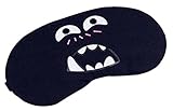 dolly2u Cute Face Eye Cover Cloth Travel Sleep Goggles Siesta Eye Mask Black