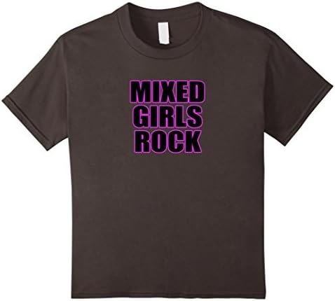 unisex-child Funny Pink Novelty Mixed Girls Rock Friend Tshirt 6 Asphalt