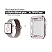 NUKELOLO Compatible for Apple Watch Band 44mm with Case, Sport Nylon Loop and TPU Screen Protector Case for iWatch Sport Series 4/3/2/1 [Pink Sand Band with Rose Pink Case 44MM]