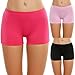 Ekouaer Panty Womens 3 Pack Comfort Covered Waistband Panties,Black/Pink/Rosered,Medium