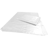 Wowfit 10 CT 21x31 Inches Clear Plastic Flat Poly Bags, 1.6 Mil Thickness – Food-Grade, Multi-Purpose Bags for Proofing Bread