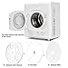 COSTWAY Electric Compact Laundry Dryer, 2.65 Cu.Ft Capacity Portable Tumble Clothes Dryer with Stainless Steel Tub, Control Panel Downside Easy Control for 4 Automatic Drying Mode, White