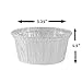 PARTY BARGAINS 4 oz Premium Aluminum Foil Muffin Liners - 100 Pack, 3.5'' Inch Round Ramekins for Cupcakes, Disposable, Freezer & Oven Safe Cupcake Baking Cups (Max 240°C)
