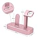 Apple Watch Stand, iPhone 7/7Plus/6s/6s Plus Charging Station, Alritz Aluminum 2 in 1 Apple Watch iPhone Charging Stand Dock for Apple iWatch Series 2/Series 1/Nike+, Rose Gold