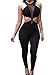 Wuxh Women's Sexy One Piece See Through Bodycon Clubwear Party Romper Jumpsuit