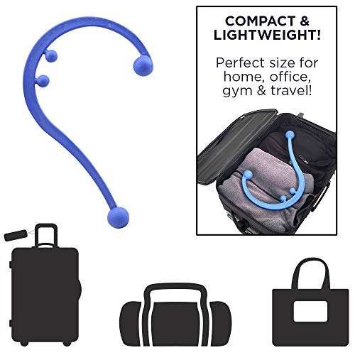 Empower Back and Neck Massager Tool, Trigger Point Self Massage Hook, Myofascial Release, Deep Tissue Massage Hook, Muscle Knots, Blue - Thumbnail 6