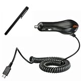 Galaxy S6 Car Charger, Top Quality Things Premium Rapid Fast Car Charger for Samsung Galaxy S6 / S6 Edge + TQT Black Stylus Pen for Touchscreen Cell Phones