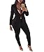 2 Piece Outfits for Women Long Sleeve Solid Color Blazer with Pants Casual Elegant Business Suit Sets (Small, Black)