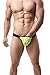 ONEFIT Sexy Transparent G-String Magic Double Thongs Low Raise Underwears for Men Yellow