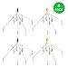 Lixada 5 Arms Alabama Umbrella Rigs with Barrel Swivels Ultralight Fishing Lures Bait Rigs for Bass Lures (4 Pcs)