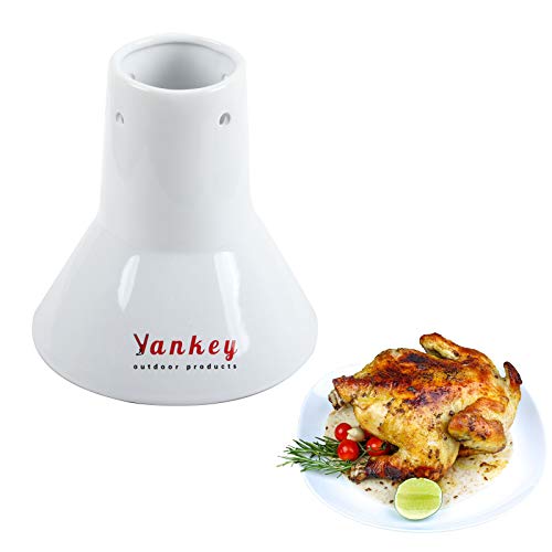 VANKEY Ceramic Chicken Roaster NonStick Beer Can Chicken Holder Turkey Stand Vertical Poultry